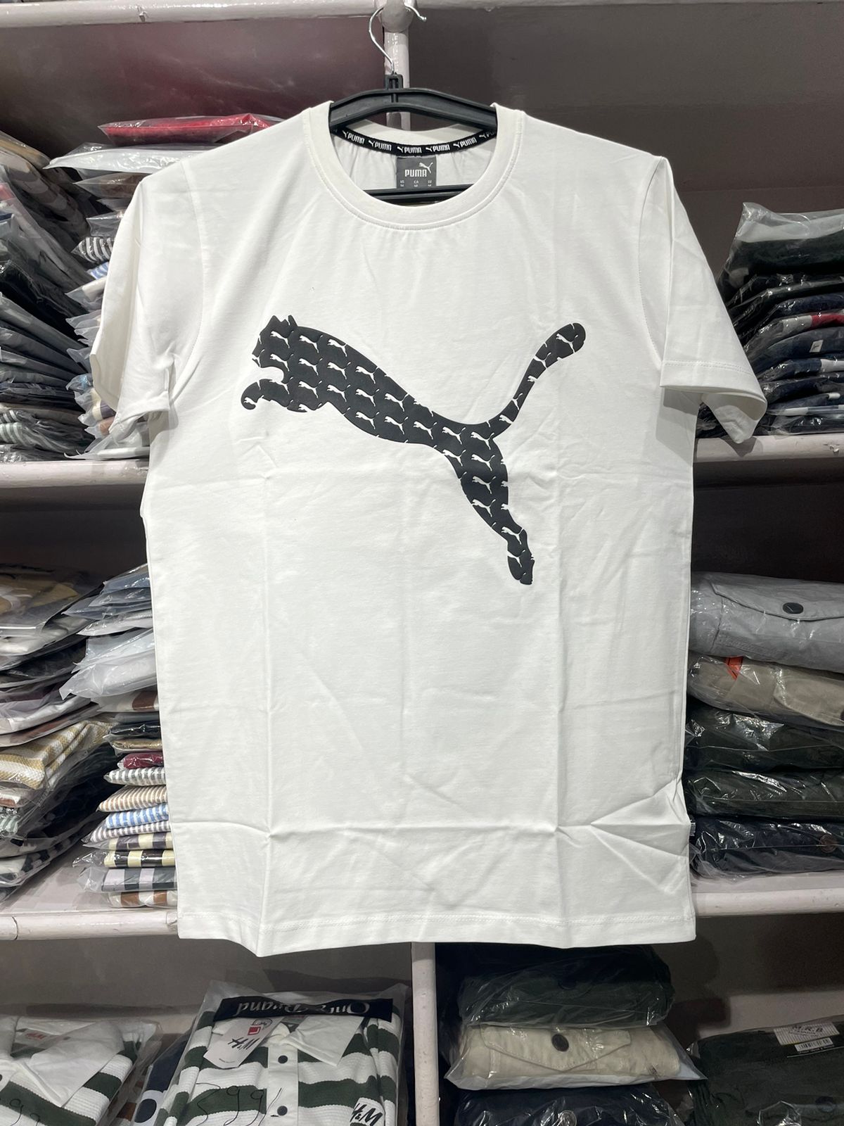 puma printed half tshirt