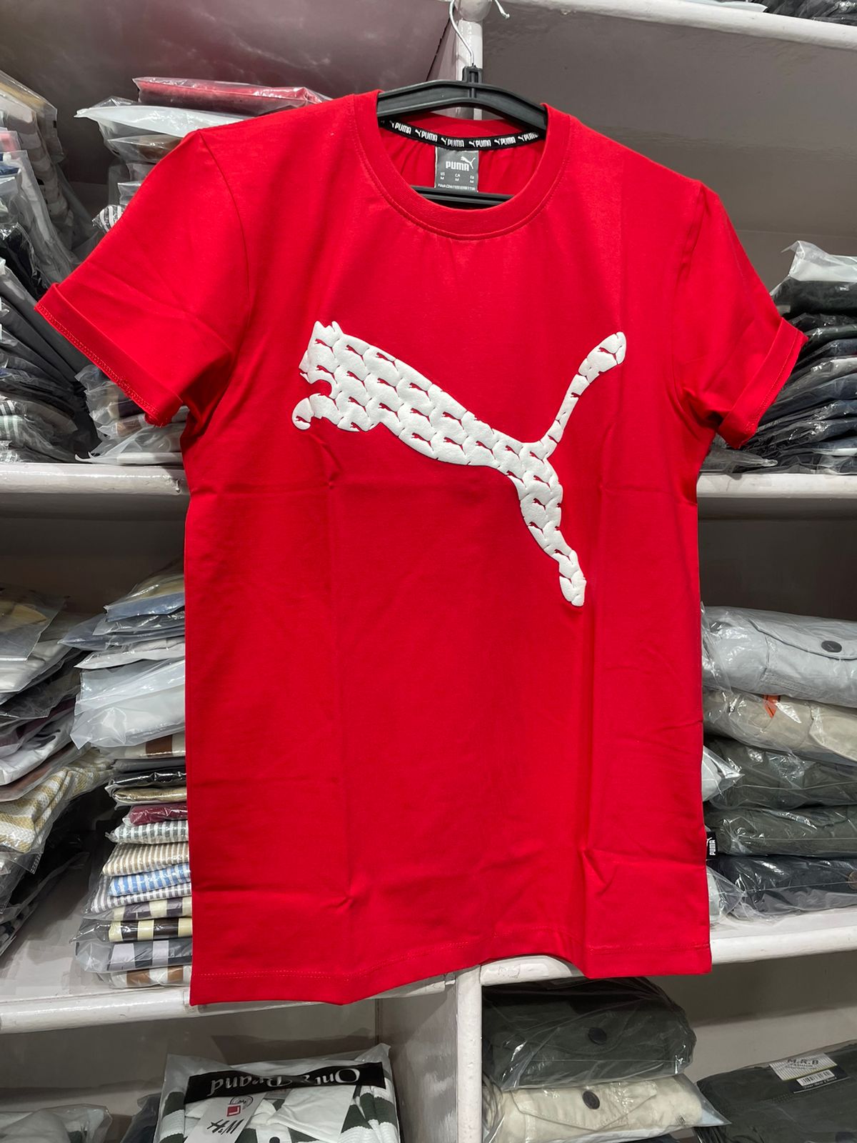 puma printed half tshirt