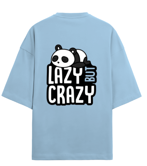 Lazy But Crazy" Panda Graphic T-Shirt