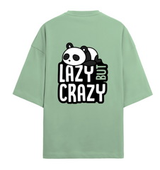 Lazy But Crazy" Panda Graphic T-Shirt