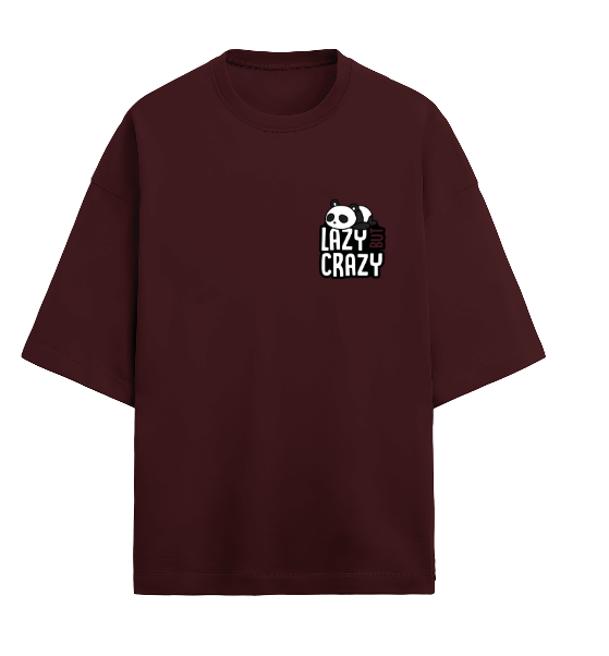 Lazy But Crazy" Panda Graphic T-Shirt