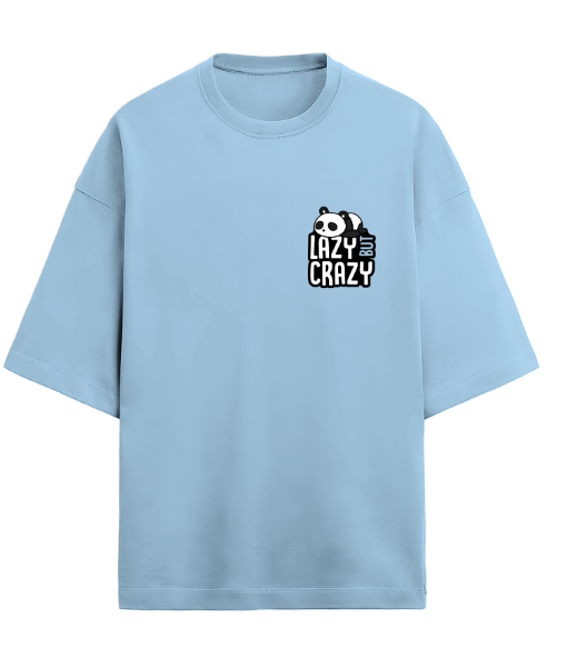Lazy But Crazy" Panda Graphic T-Shirt