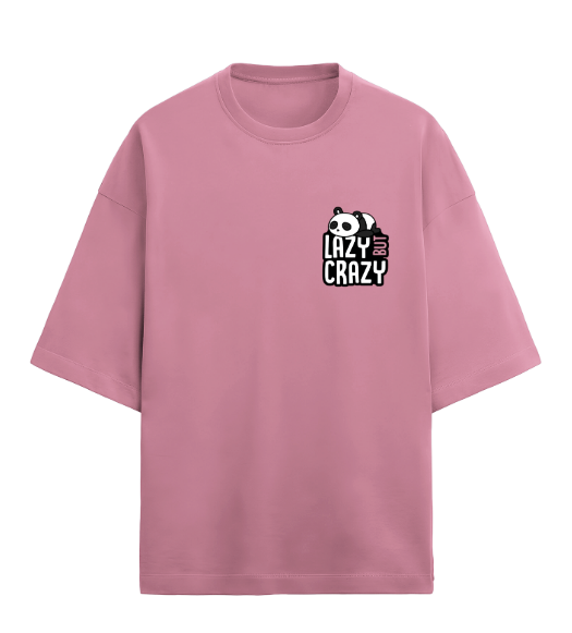 Lazy But Crazy" Panda Graphic T-Shirt