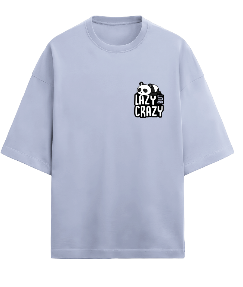 Lazy But Crazy" Panda Graphic T-Shirt