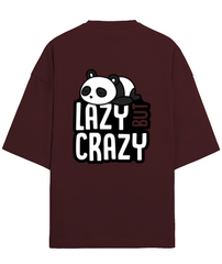 Lazy But Crazy" Panda Graphic T-Shirt